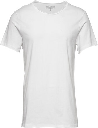 Crew-Neck Relaxed T-Shirt T-shirts Short-sleeved Hvit Bread & Boxers*Betinget Tilbud