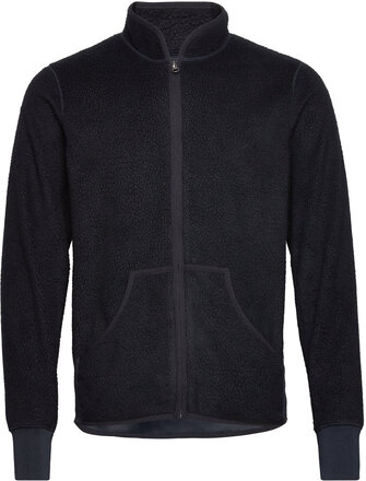 Fleece Jacket Tops Sweatshirts & Hoodies Fleeces & Midlayers Black Bread & Boxers