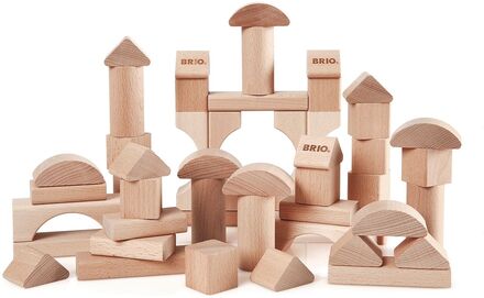 Brio 30113 Byggeklodser, Natur, 50 Stk. Toys Building Sets & Blocks Building Blocks Beige BRIO