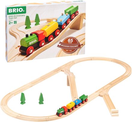 Brio® 65Th Anniversary Train Set Toys Toy Cars & Vehicles Toy Vehicles Train Accessories Multi/mønstret BRIO*Betinget Tilbud