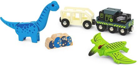 Batteridrevet Tog Med Dinosaur Toys Toy Cars & Vehicles Toy Vehicles Trains Multi/patterned BRIO