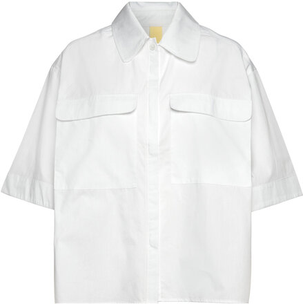 Lyra Tops Shirts Short-sleeved White Brixtol Textiles