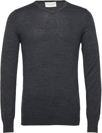 Bs Uranus Regular Fit Knitwear Strikkegenser V-krage Svart Bruun & Stengade*Betinget Tilbud