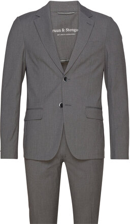 Bs Sonoma Slim Fit Suit Set Kostym Grey Bruun & Stengade