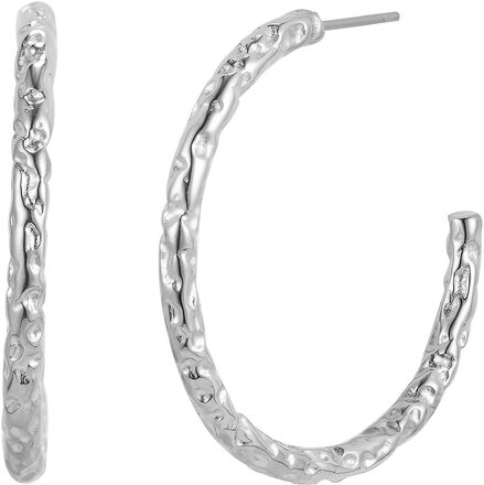 Ridge Thin Hoop Accessories Jewellery Earrings Hoops Silver Bud To Rose