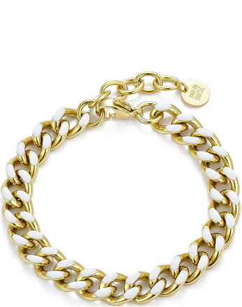 Riviera Reversible Small Bracelet White/Silver Accessories Jewellery Bracelets Chain Bracelets Gull Bud To Rose*Betinget Tilbud
