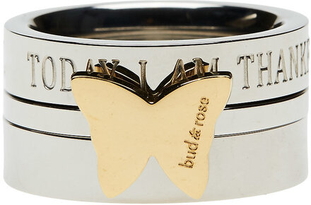 Tripple Butterfl Accessories Kids Jewellery Rings Multi/mønstret Bud To Rose*Betinget Tilbud