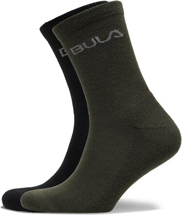 2Pk Wool Socks Underwear Socks Regular Socks Grønn Bula*Betinget Tilbud
