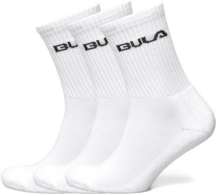 Classic Socks 3Pk Sport Socks Regular Socks White Bula
