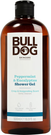 Peppermint & Eucalyptus Shower Gel 500 Ml Beauty MEN Skin Care Body Shower Gel Nude Bulldog*Betinget Tilbud