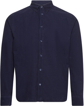 Vincent Corduroy Shirt Gots Skjorte Uformell Marineblå By Garment Makers*Betinget Tilbud
