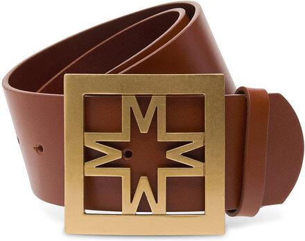 Iconic Leather Belt Bälte Brown Malina