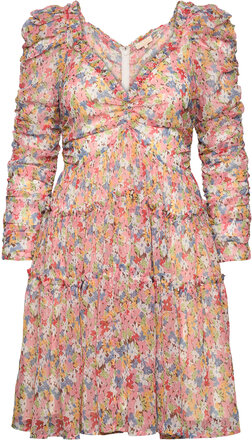 Chiffon Mini Dress Dresses Summer Dresses Korall By Ti Mo*Betinget Tilbud