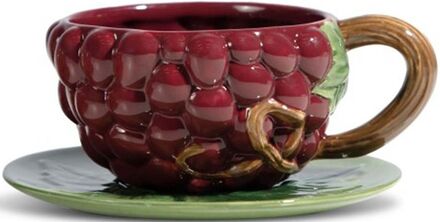 Cup And Plate Grape Home Tableware Cups & Mugs Tea Cups Lilla Byon*Betinget Tilbud