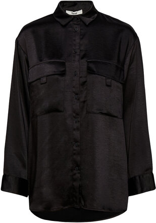 Satina Utilla Shirt Tops Shirts Long-sleeved Black Bzr