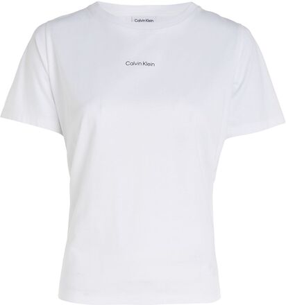 Micro Logo T-Shirt Tops T-shirts & Tops Short-sleeved White Calvin Klein