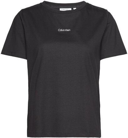 Micro Logo T-Shirt T-shirts & Tops Short-sleeved Svart Calvin Klein*Betinget Tilbud