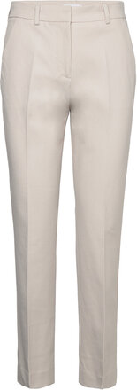 Stretch Gabardine Slim Cropped Bottoms Trousers Slim Fit Trousers Grey Calvin Klein