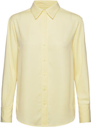 Recycled Cdc Relaxed Shirt Tops Shirts Long-sleeved Yellow Calvin Klein