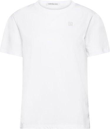 Ck Embro Badge Regular Tee Tops T-shirts & Tops Short-sleeved White Calvin Klein Jeans