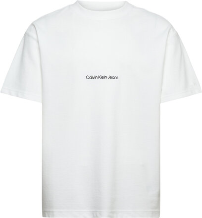 Institutional Modern Ottoman Tee T-shirts Short-sleeved Hvit Calvin Klein Jeans*Betinget Tilbud