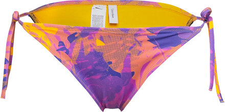 String Side Tie Cheeky-Print Swimwear Bikinis Bikini Bottoms Side-tie Bikinis Multi/mønstret Calvin Klein*Betinget Tilbud