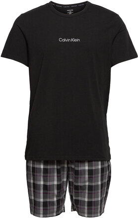 S/S Short Set Pyjamas Svart Calvin Klein*Betinget Tilbud