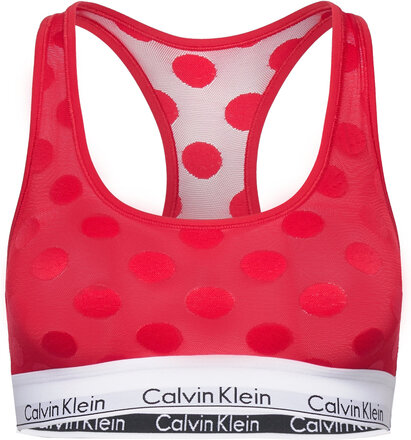 Unlined Bralette Lingerie Bras & Tops Soft Bras Bralette Red Calvin Klein