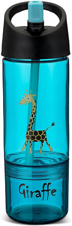Water Bottle 2 In 1, Kids 0.3 + 0.15 L - Turquoise Home Meal Time Blue Carl Oscar