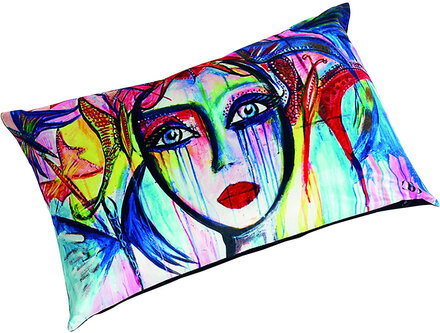 Pillow Case Sammet Slice Of Life 40X60 Cm Home Textiles Cushions & Blankets Cushion Covers Multi/mønstret Carolina Gynning*Betinget Tilbud