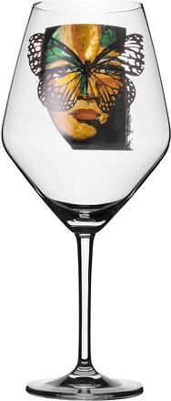 Golden Butterfly Vinglas Home Tableware Glass Wine Glass White Wine Glasses Nude Carolina Gynning