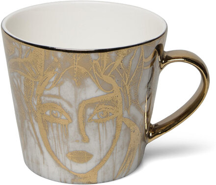 Slice Of Life Gold Mug With Ear Home Tableware Cups & Mugs GlÖgg Mugs Gold Carolina Gynning