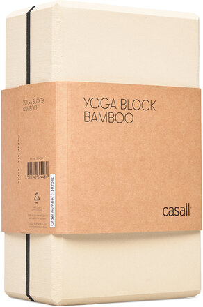 Yoga Block Bamboo Accessories Sports Equipment Yoga Equipment Yoga Blocks And Straps Beige Casall*Betinget Tilbud