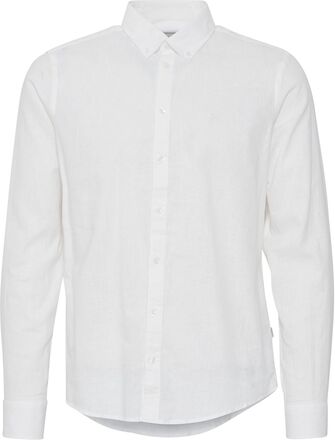 Cfanton 0053 Bd Ls Linen Mix Shirt Tops Shirts Casual White Casual Friday