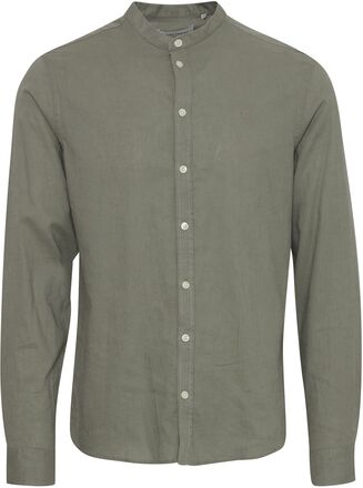 Cfanton 0053 Cc Ls Linen Mix Shirt Tops Shirts Casual Green Casual Friday