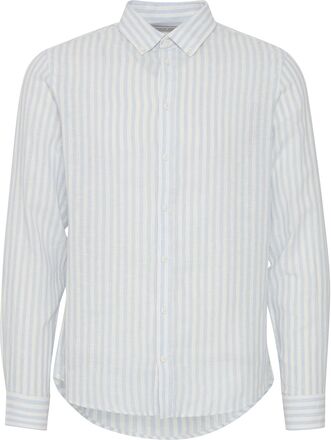 Cfanton Ls Bd Striped Linen Mix Shi Tops Shirts Linen Shirts Blue Casual Friday