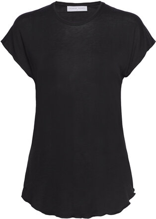 Tencel Tee-Shirt T-shirts & Tops Short-sleeved Svart Cathrine Hammel*Betinget Tilbud