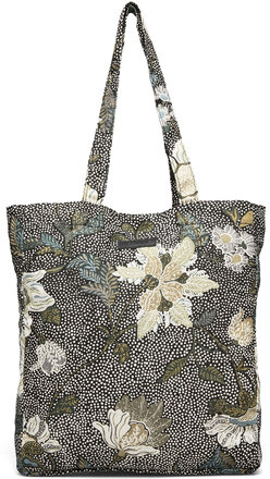New Shopper Flower Linen Bags Totes Multi/mønstret Ceannis*Betinget Tilbud