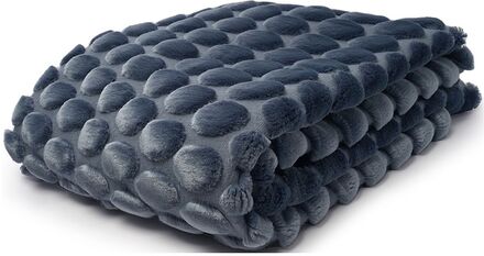 Egg Throw 130X170Cm Denim Blue Home Textiles Cushions & Blankets Blankets & Throws Blå Ceannis*Betinget Tilbud