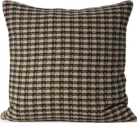 Metallic Check Beige 50X50Cm Home Textiles Cushions & Blankets Cushion Covers Multi/mønstret Ceannis*Betinget Tilbud