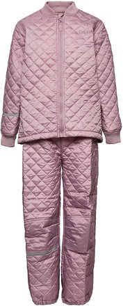 Basic Thermal Set -Solid Outerwear Thermo Outerwear Thermo Sets Pink CeLaVi
