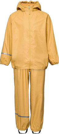 Basic Rainwear Set -Recycle Pu Outerwear Rainwear Rainwear Sets Yellow CeLaVi