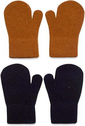Magic Mittens 2-Pack Accessories Gloves & Mittens Mittens Oransje CeLaVi*Betinget Tilbud