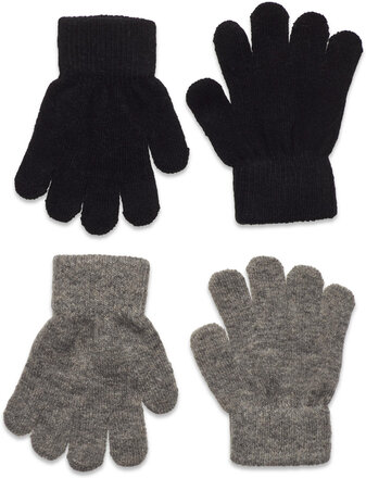 Magic Gloves 2-Pack Accessories Gloves & Mittens Mittens Grå CeLaVi*Betinget Tilbud