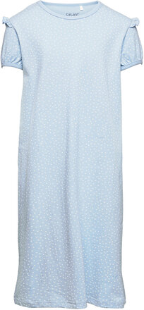 Nightdress Ss -Aop Dresses & Skirts Dresses Casual Dresses Short-sleeved Casual Dresses Blue CeLaVi