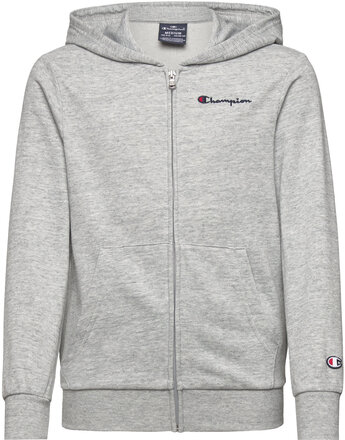 Hooded Full Zip Sweatshirt Sport Sweatshirts & Hoodies Hoodies Grey Champion