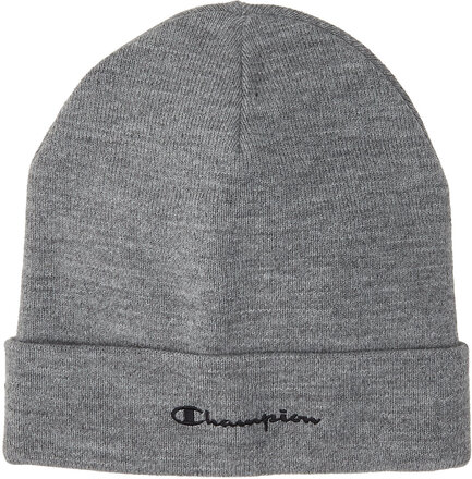 Beanie Cap Accessories Headwear Beanies Grå Champion*Betinget Tilbud