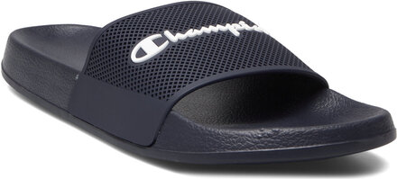 Dtn21 Slide Sport Summer Shoes Sandals Pool Sliders Navy Champion