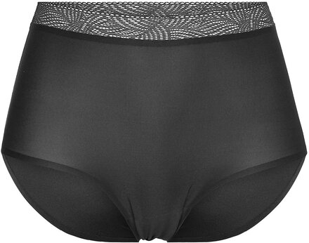 Soft Stretch High Waist Brief Lace Designers Panties High Waisted Panties Black CHANTELLE