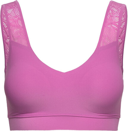 Soft Stretch Padded Lace Top Designers Bras & Tops Soft Bras Tank Top Bras Pink CHANTELLE